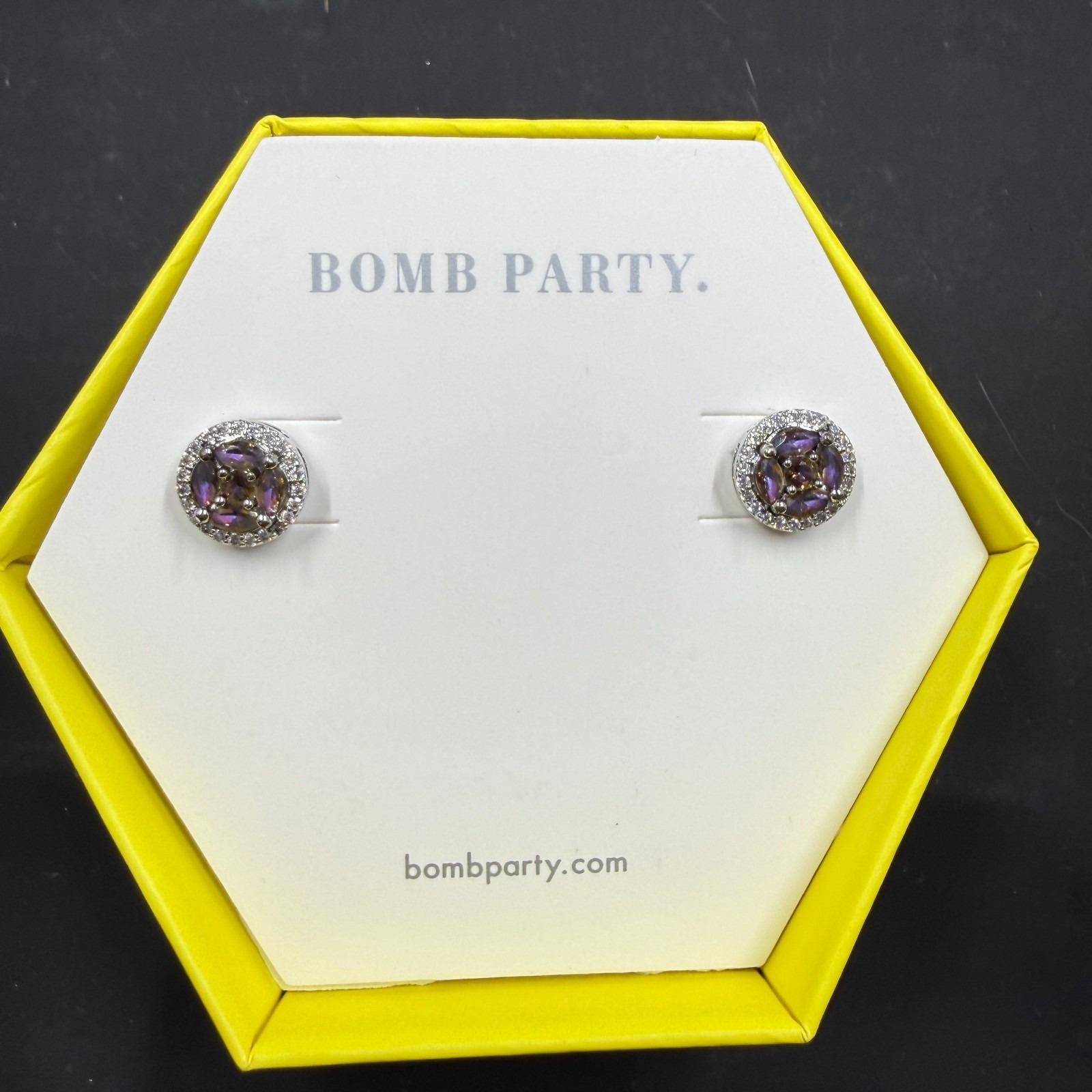 Bomb Party Something Sweet Stud Earrings Lab Yellow Rainbow Topaz Rbp2509 25$